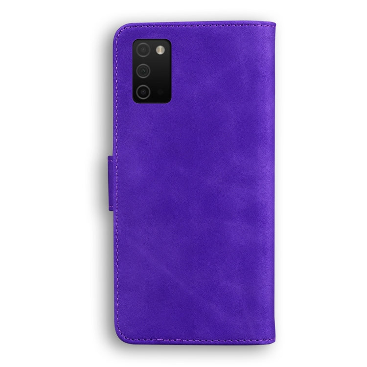 For Samsung Galaxy A03s 166mm Skin Feel Pure Color Flip Leather Phone Case