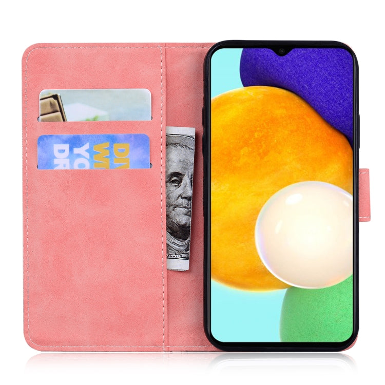 For Samsung Galaxy A03s 166mm Skin Feel Pure Color Flip Leather Phone Case