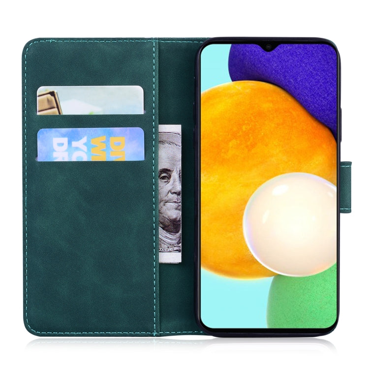 For Samsung Galaxy A03s 166mm Skin Feel Pure Color Flip Leather Phone Case