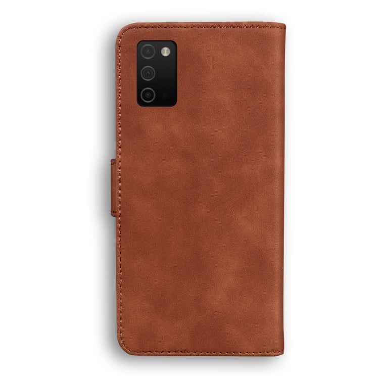 For Samsung Galaxy A03s 166mm Skin Feel Pure Color Flip Leather Phone Case