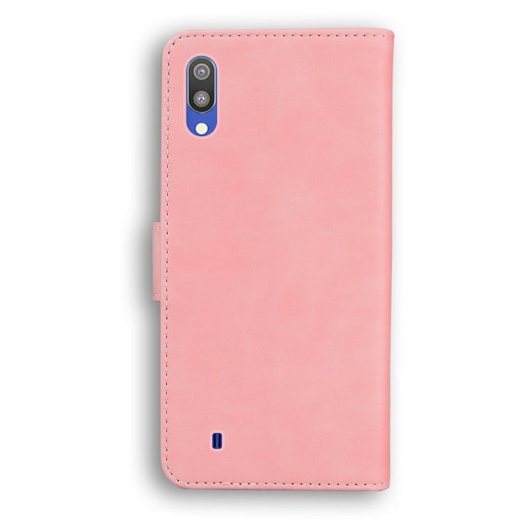 For Samsung Galaxy A10 / M10 Skin Feel Pure Color Flip Leather Phone Case