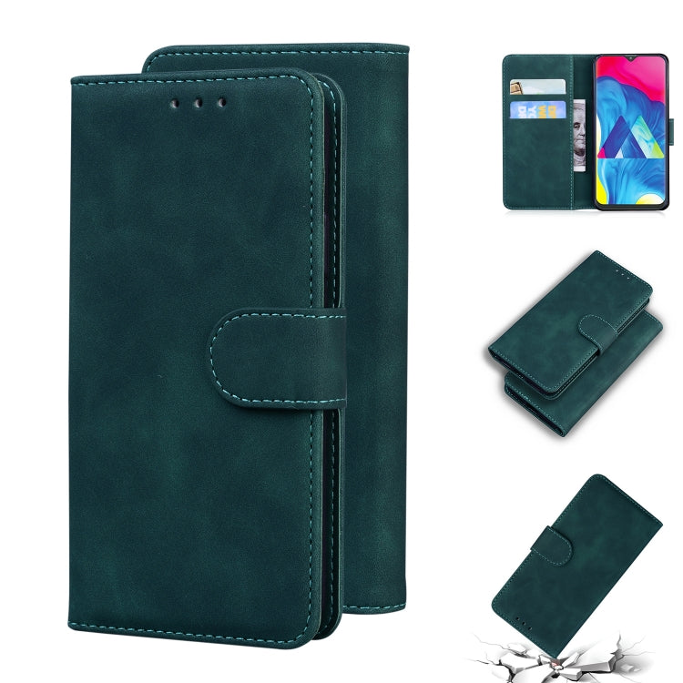 For Samsung Galaxy A10 / M10 Skin Feel Pure Color Flip Leather Phone Case