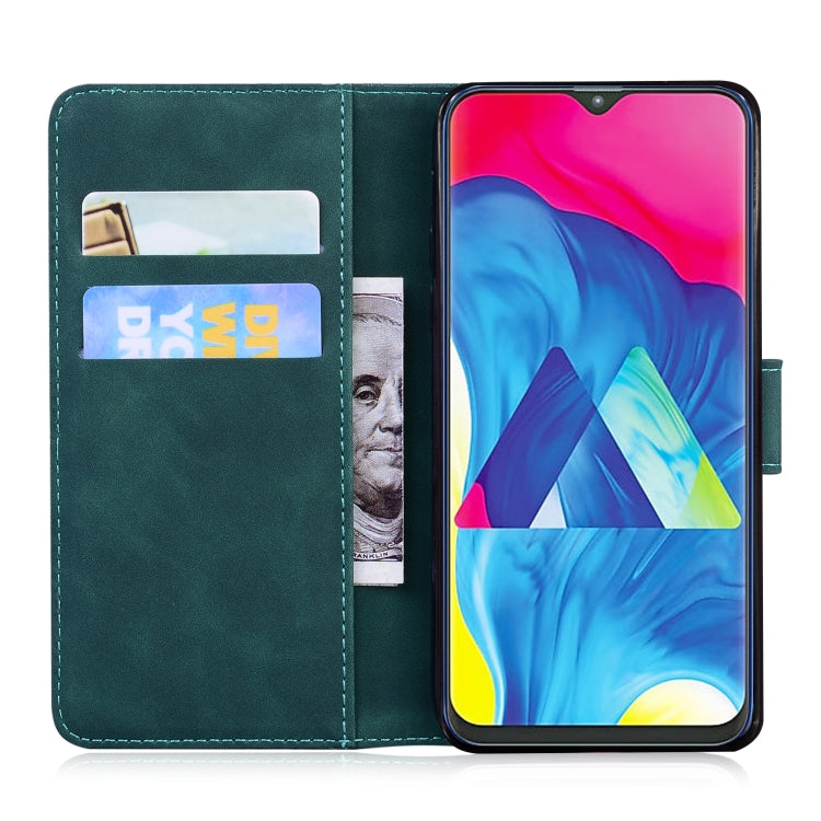 For Samsung Galaxy A10 / M10 Skin Feel Pure Color Flip Leather Phone Case
