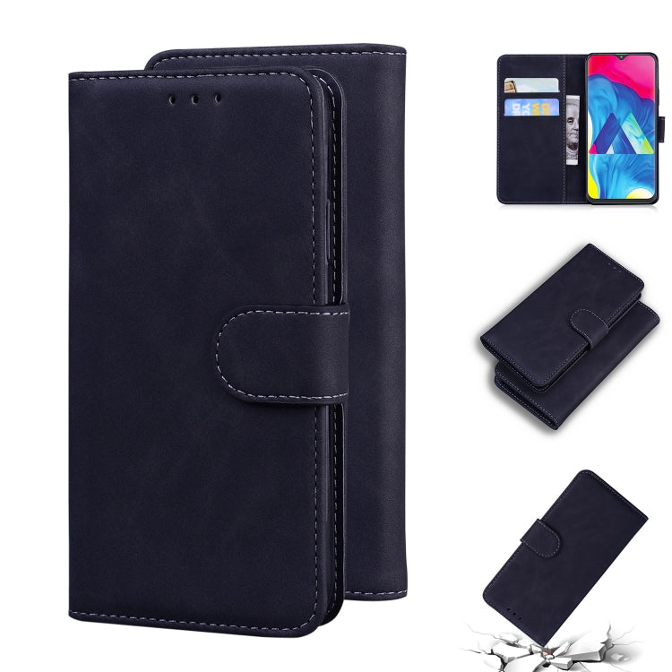 For Samsung Galaxy A10 / M10 Skin Feel Pure Color Flip Leather Phone Case