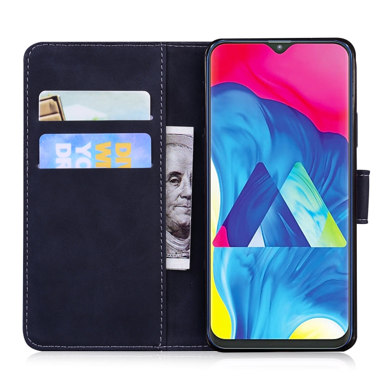 For Samsung Galaxy A10 / M10 Skin Feel Pure Color Flip Leather Phone Case