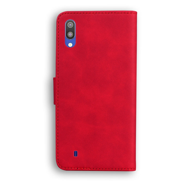 For Samsung Galaxy A10 / M10 Skin Feel Pure Color Flip Leather Phone Case