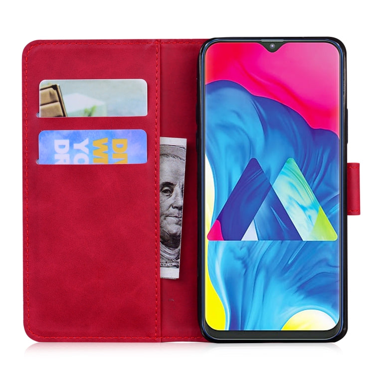 For Samsung Galaxy A10 / M10 Skin Feel Pure Color Flip Leather Phone Case