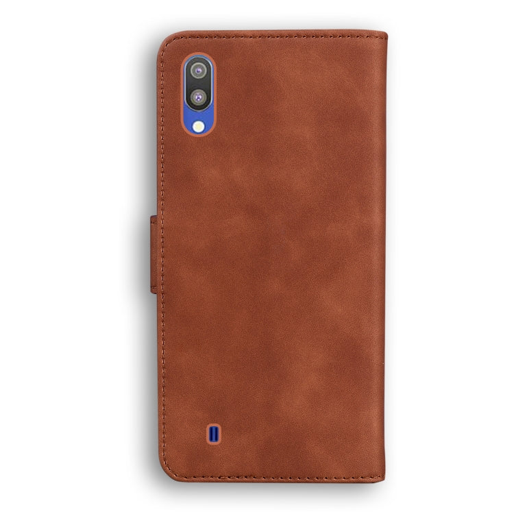 For Samsung Galaxy A10 / M10 Skin Feel Pure Color Flip Leather Phone Case