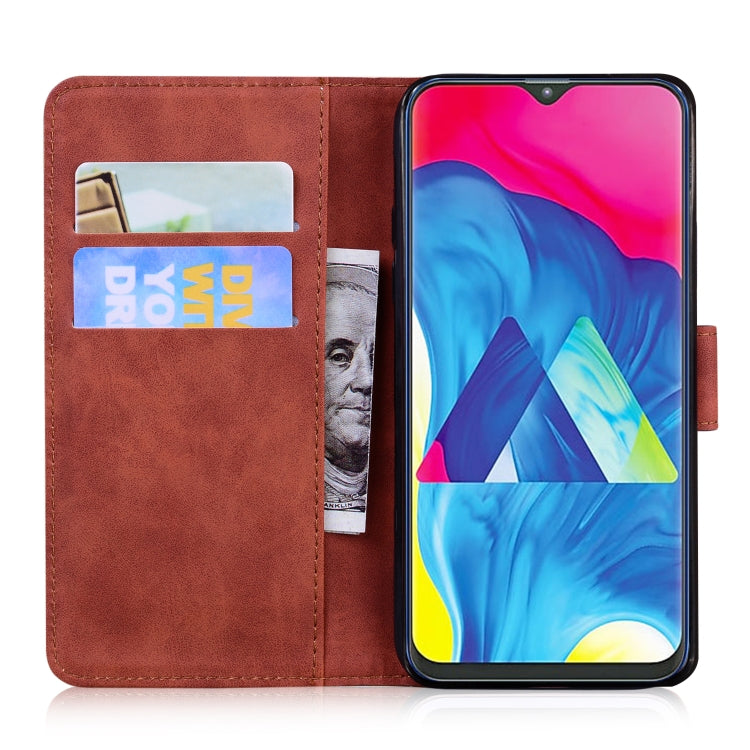 For Samsung Galaxy A10 / M10 Skin Feel Pure Color Flip Leather Phone Case