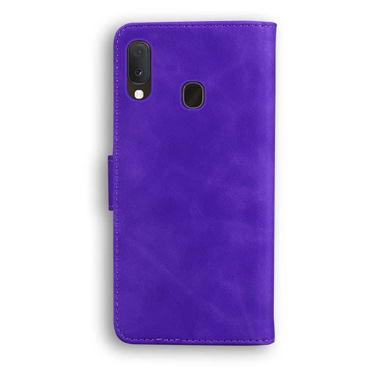 For Samsung Galaxy A10e / A20e Skin Feel Pure Color Flip Leather Phone Case