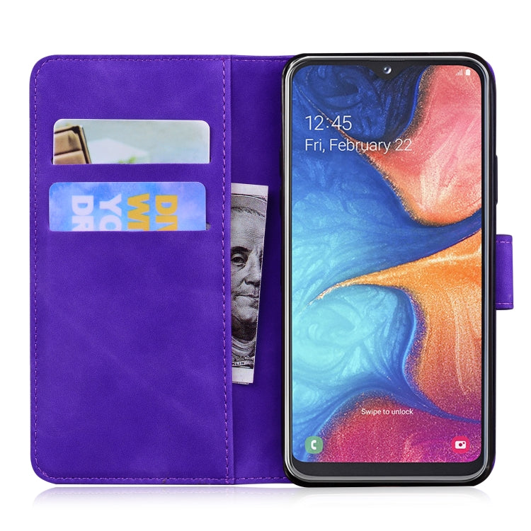 For Samsung Galaxy A10e / A20e Skin Feel Pure Color Flip Leather Phone Case