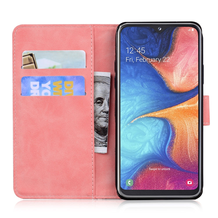 For Samsung Galaxy A10e / A20e Skin Feel Pure Color Flip Leather Phone Case