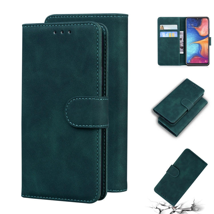 For Samsung Galaxy A10e / A20e Skin Feel Pure Color Flip Leather Phone Case
