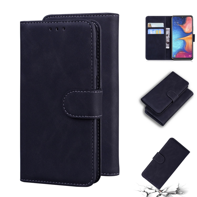 For Samsung Galaxy A10e / A20e Skin Feel Pure Color Flip Leather Phone Case