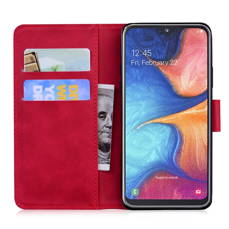 For Samsung Galaxy A10e / A20e Skin Feel Pure Color Flip Leather Phone Case