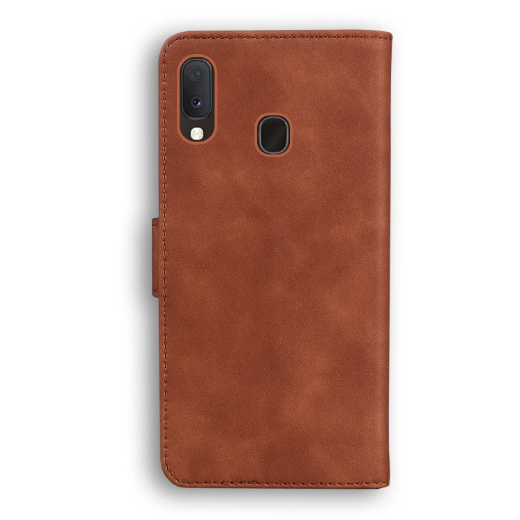 For Samsung Galaxy A10e / A20e Skin Feel Pure Color Flip Leather Phone Case