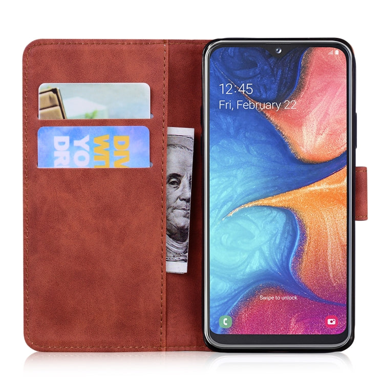 For Samsung Galaxy A10e / A20e Skin Feel Pure Color Flip Leather Phone Case