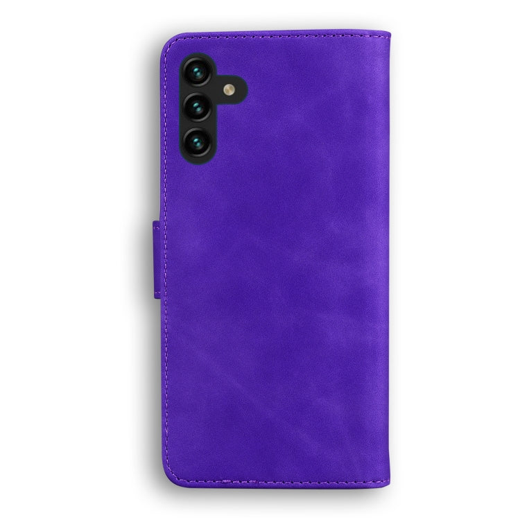 For Samsung Galaxy A13 5G Skin Feel Pure Color Flip Leather Phone Case