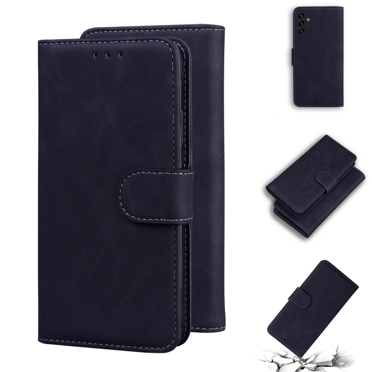 For Samsung Galaxy A13 5G Skin Feel Pure Color Flip Leather Phone Case