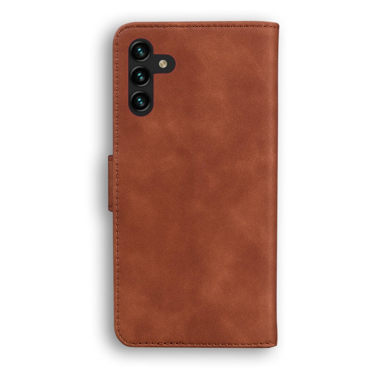 For Samsung Galaxy A13 5G Skin Feel Pure Color Flip Leather Phone Case