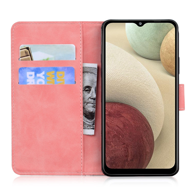 For Samsung Galaxy A22 4G Skin Feel Pure Color Flip Leather Phone Case