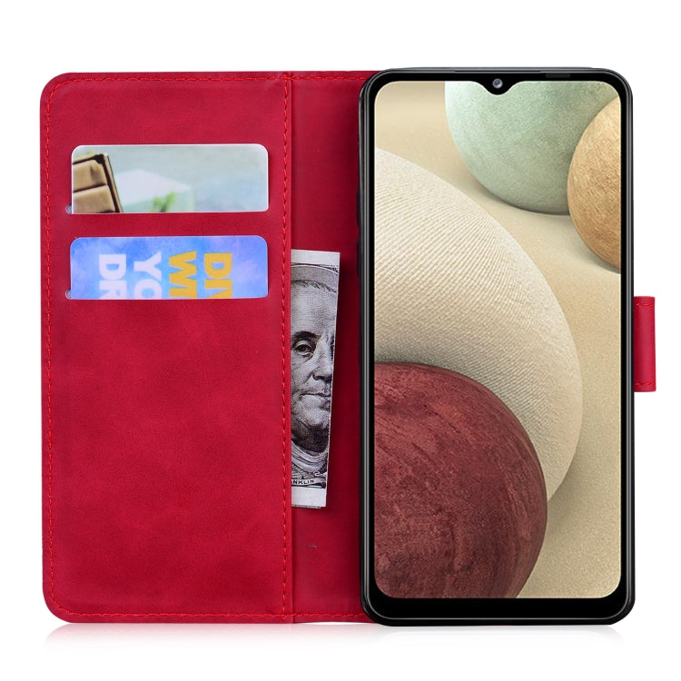 For Samsung Galaxy A22 4G Skin Feel Pure Color Flip Leather Phone Case