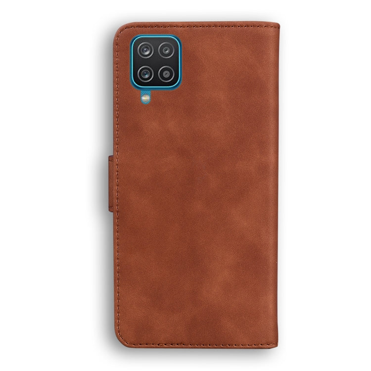 For Samsung Galaxy A22 4G Skin Feel Pure Color Flip Leather Phone Case