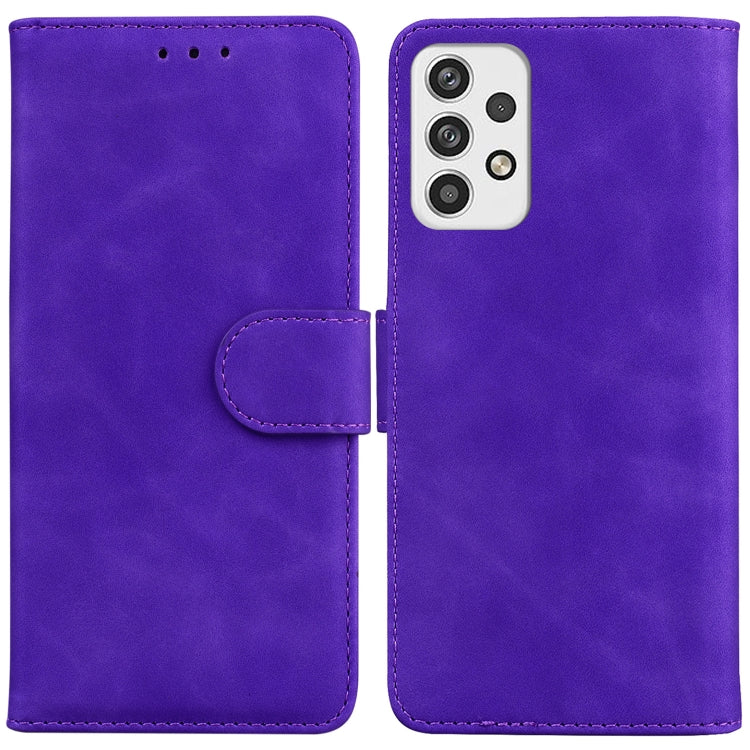 For Samsung Galaxy A23 Skin Feel Pure Color Flip Leather Phone Case