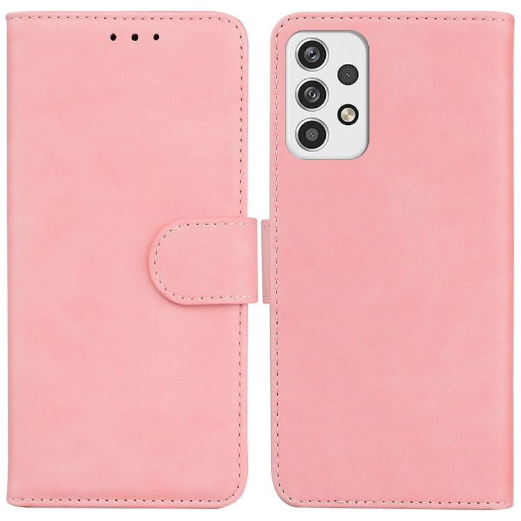 For Samsung Galaxy A23 Skin Feel Pure Color Flip Leather Phone Case