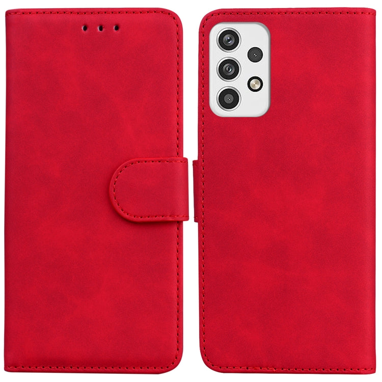 For Samsung Galaxy A23 Skin Feel Pure Color Flip Leather Phone Case