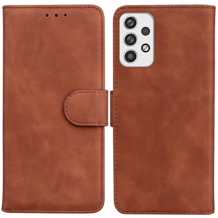 For Samsung Galaxy A23 Skin Feel Pure Color Flip Leather Phone Case