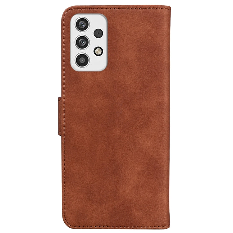 For Samsung Galaxy A23 Skin Feel Pure Color Flip Leather Phone Case