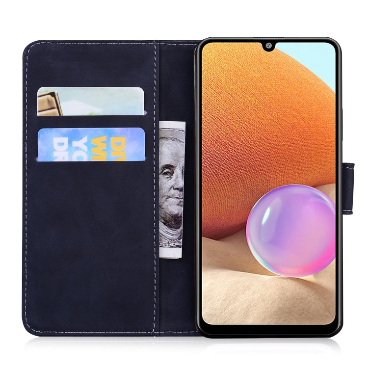 For Samsung Galaxy A32 4G Skin Feel Pure Color Flip Leather Phone Case
