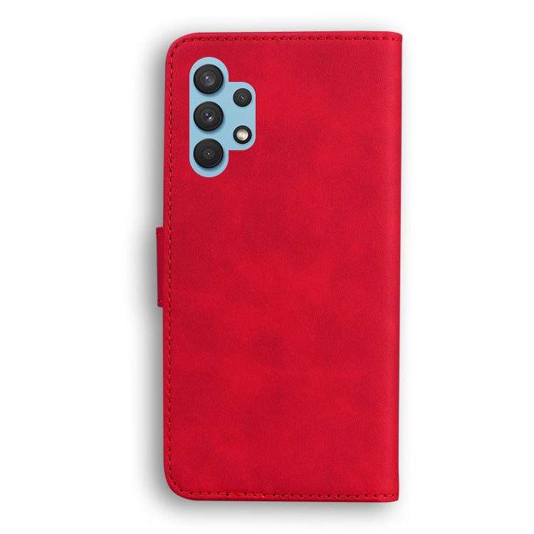 For Samsung Galaxy A32 4G Skin Feel Pure Color Flip Leather Phone Case