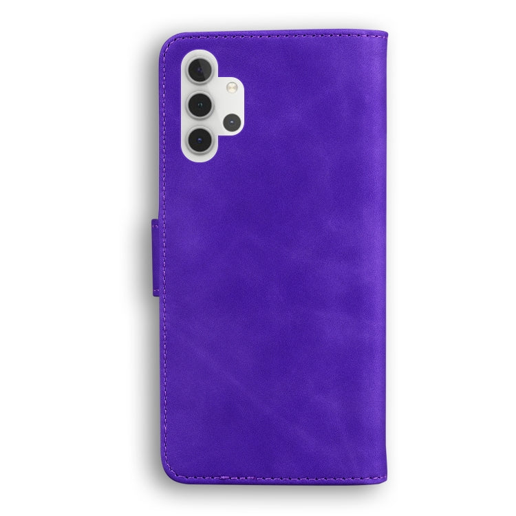 For Samsung Galaxy A32 5G Skin Feel Pure Color Flip Leather Phone Case