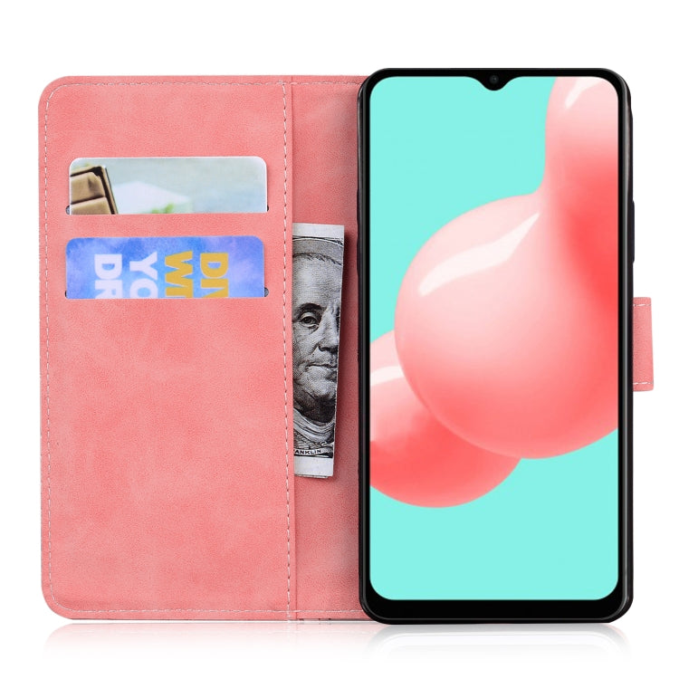 For Samsung Galaxy A32 5G Skin Feel Pure Color Flip Leather Phone Case