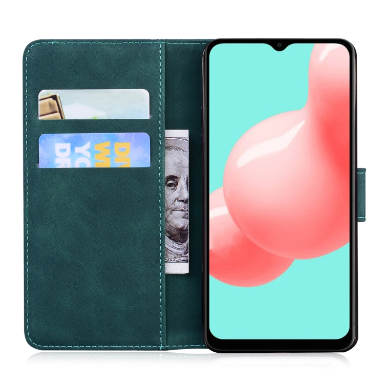 For Samsung Galaxy A32 5G Skin Feel Pure Color Flip Leather Phone Case