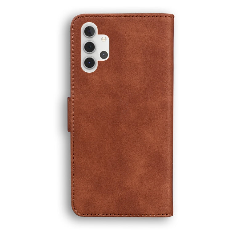 For Samsung Galaxy A32 5G Skin Feel Pure Color Flip Leather Phone Case
