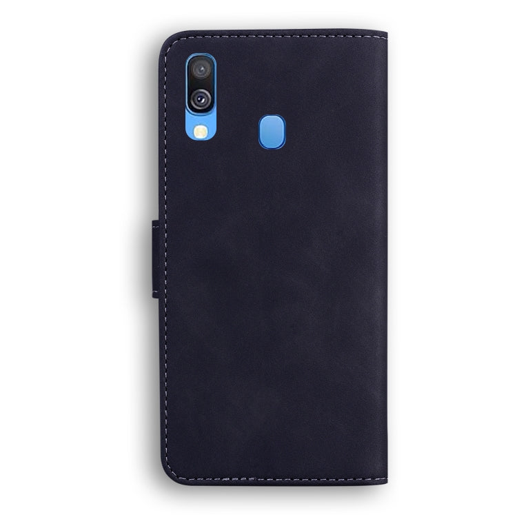 For Samsung Galaxy A40 Skin Feel Pure Color Flip Leather Phone Case
