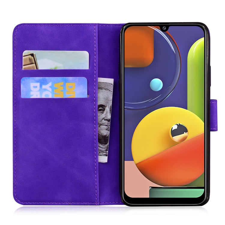 For Samsung Galaxy A50 / A30s / A50s Skin Feel Pure Color Flip Leather Phone Case