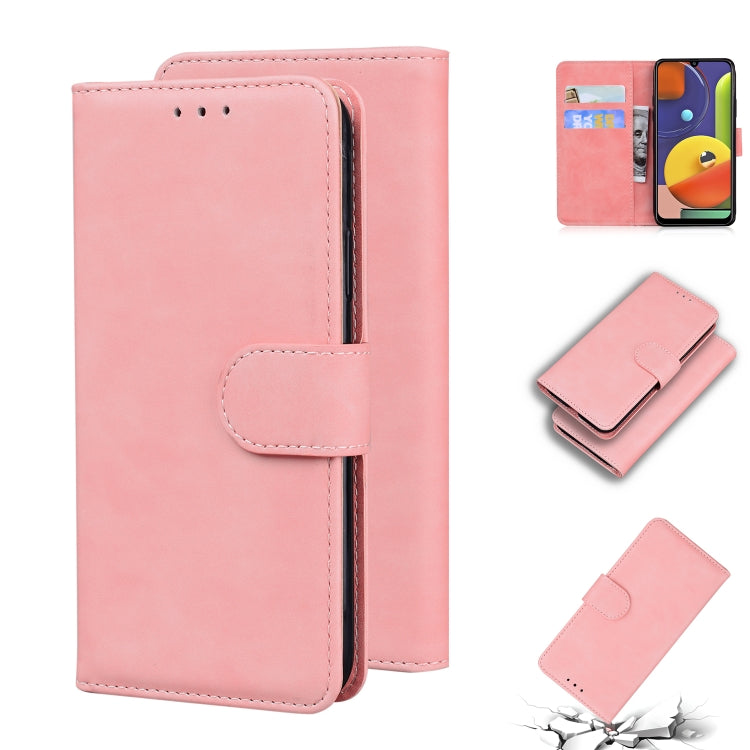 For Samsung Galaxy A50 / A30s / A50s Skin Feel Pure Color Flip Leather Phone Case