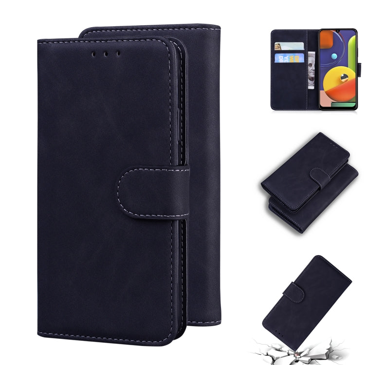 For Samsung Galaxy A50 / A30s / A50s Skin Feel Pure Color Flip Leather Phone Case