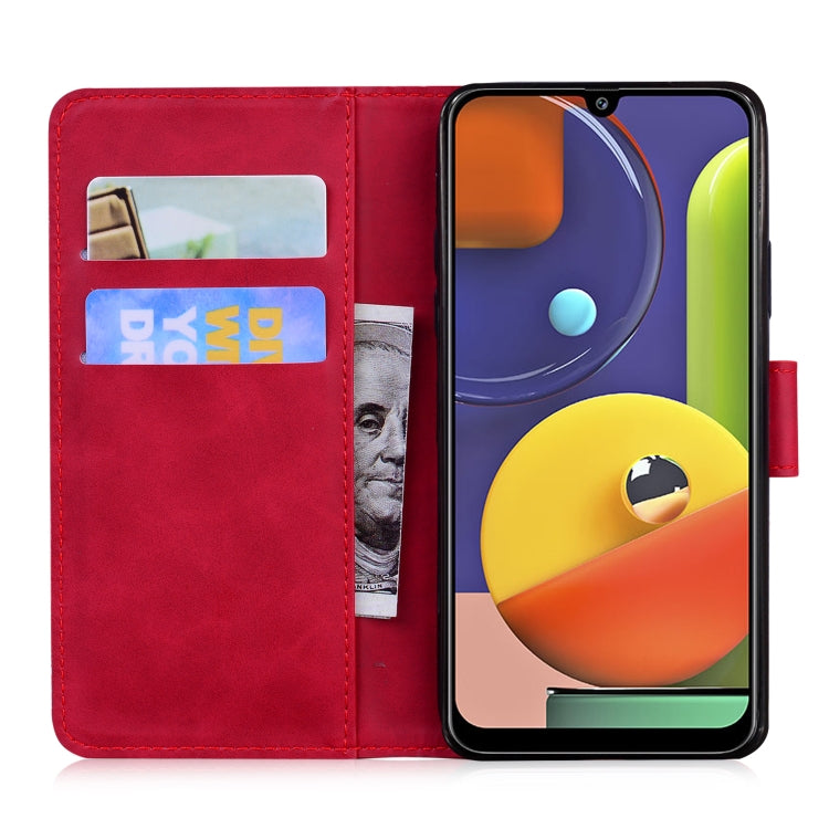 For Samsung Galaxy A50 / A30s / A50s Skin Feel Pure Color Flip Leather Phone Case