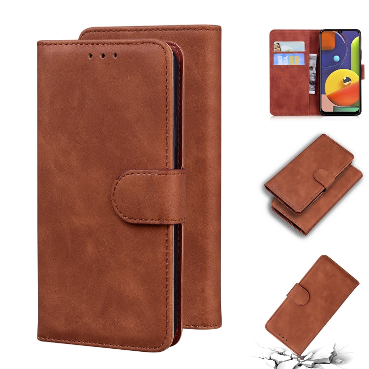 For Samsung Galaxy A50 / A30s / A50s Skin Feel Pure Color Flip Leather Phone Case