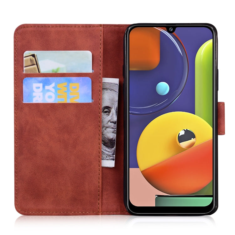For Samsung Galaxy A50 / A30s / A50s Skin Feel Pure Color Flip Leather Phone Case