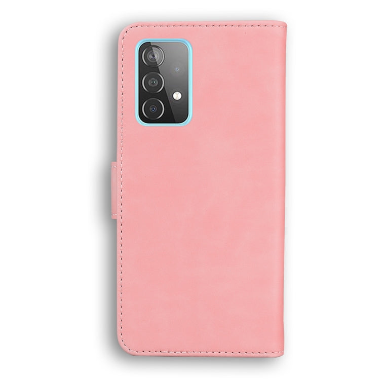 For Samsung Galaxy A52 5G Skin Feel Pure Color Flip Leather Phone Case