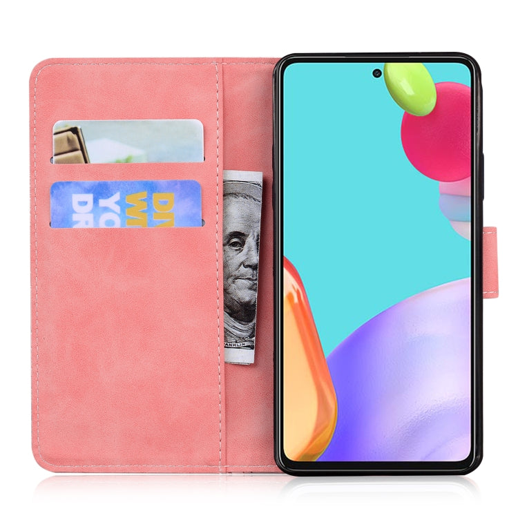 For Samsung Galaxy A52 5G Skin Feel Pure Color Flip Leather Phone Case