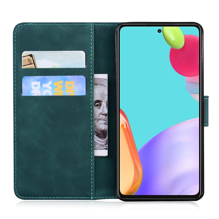 For Samsung Galaxy A52 5G Skin Feel Pure Color Flip Leather Phone Case