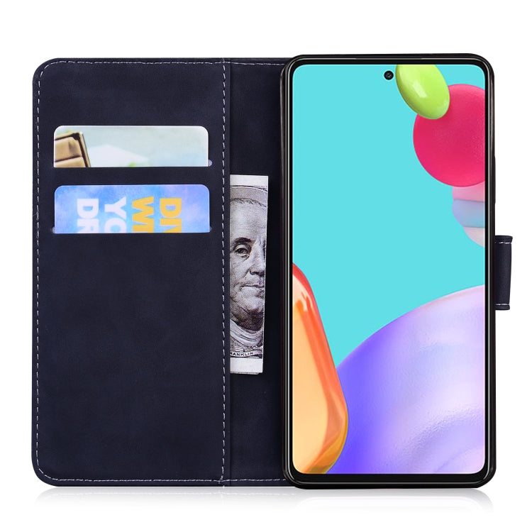 For Samsung Galaxy A52 5G Skin Feel Pure Color Flip Leather Phone Case