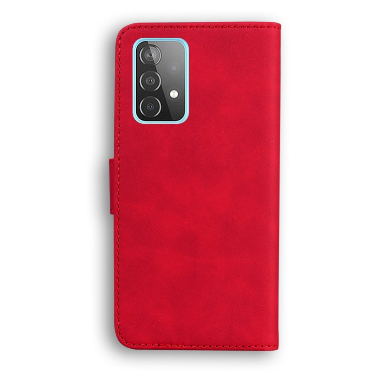 For Samsung Galaxy A52 5G Skin Feel Pure Color Flip Leather Phone Case
